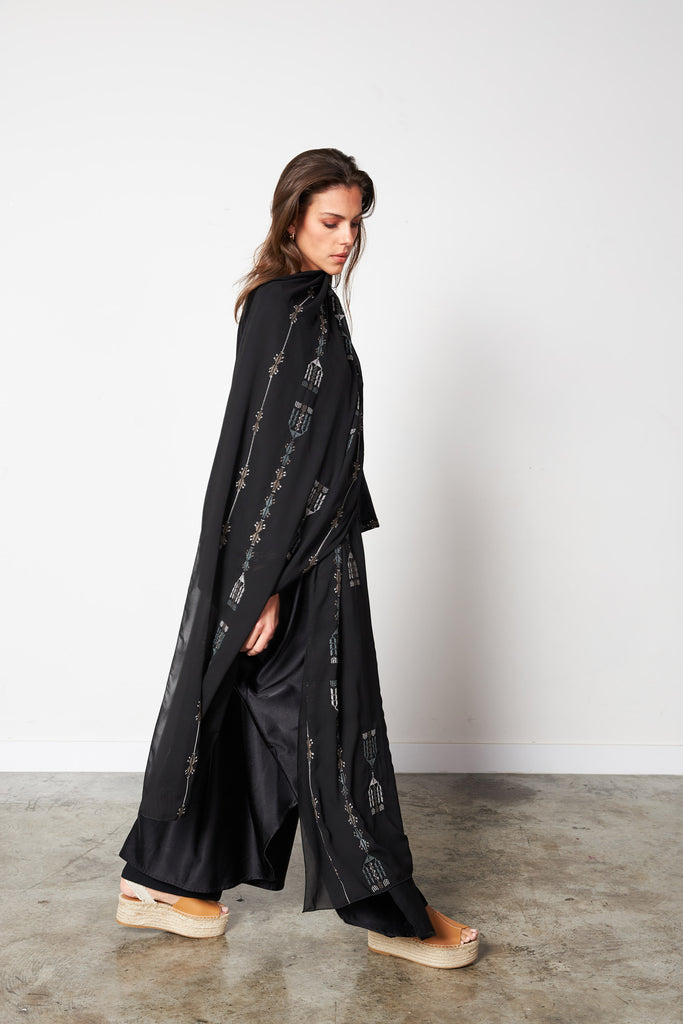 Black - Scarf Abaya