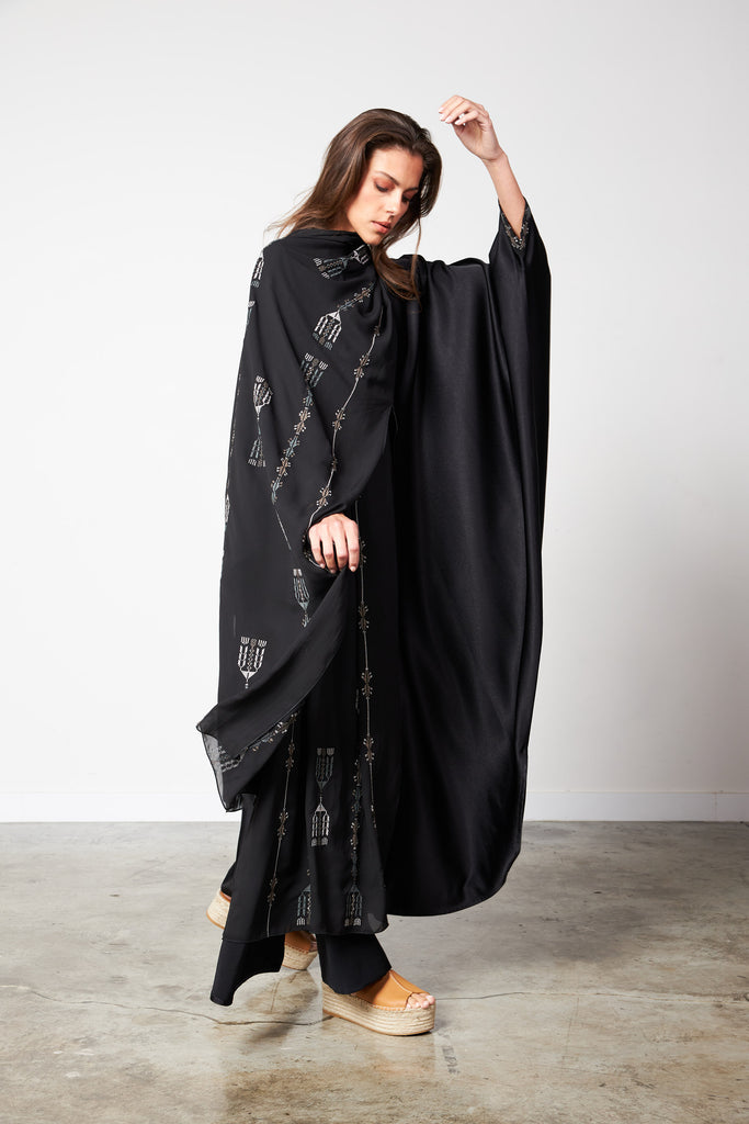 Black - Scarf Abaya