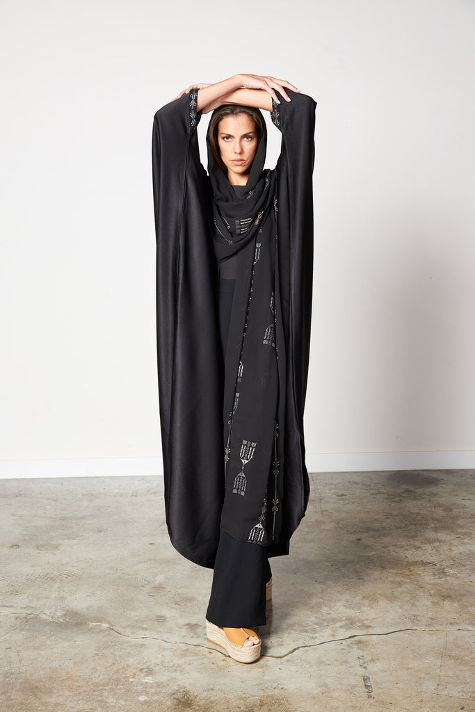 Black - Scarf Abaya
